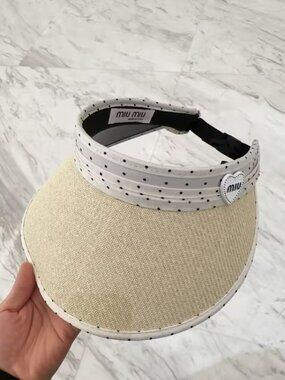 Miu Miu Women's Summer Style Of A Hat With A Hollowed-Out Top